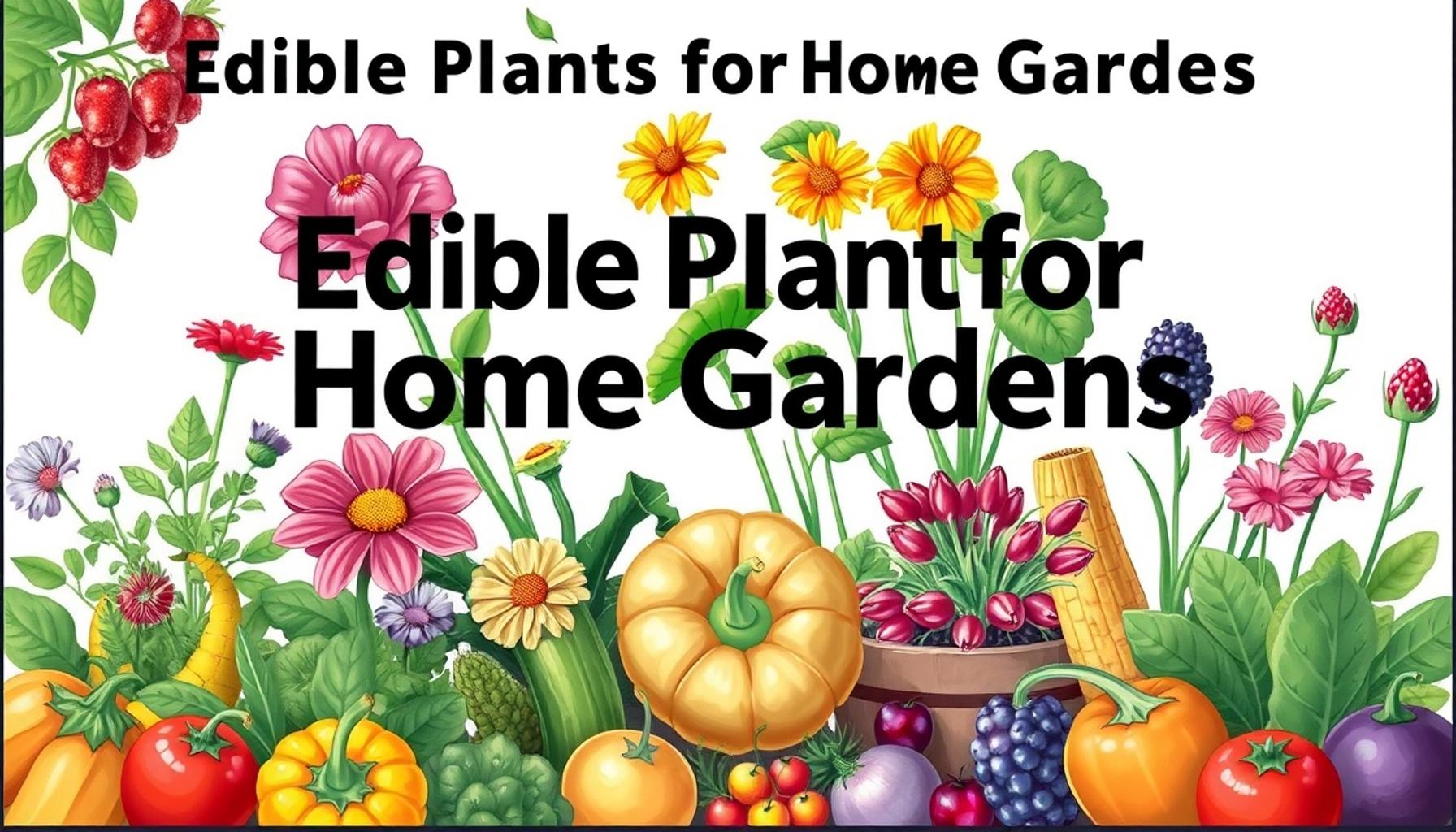 Edible Plants for Home Gardens: Choosing the Best Fruits and Vegetables for New Gardeners
